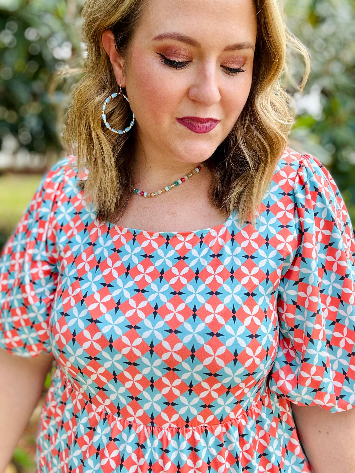 Georgia Geo Print Dress