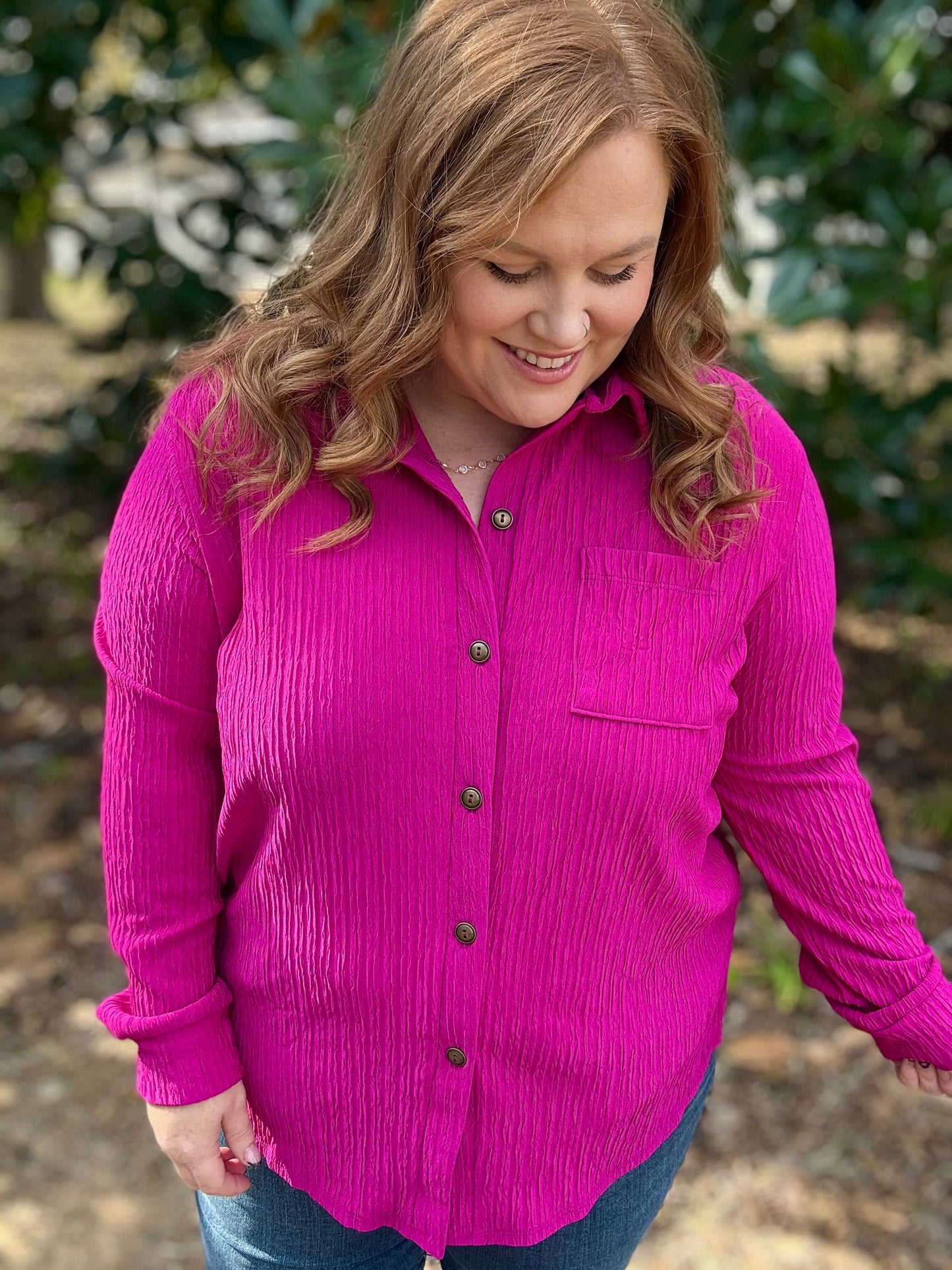 Amy Long Sleeve Button Down Top