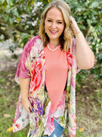 Whit Floral Kimono