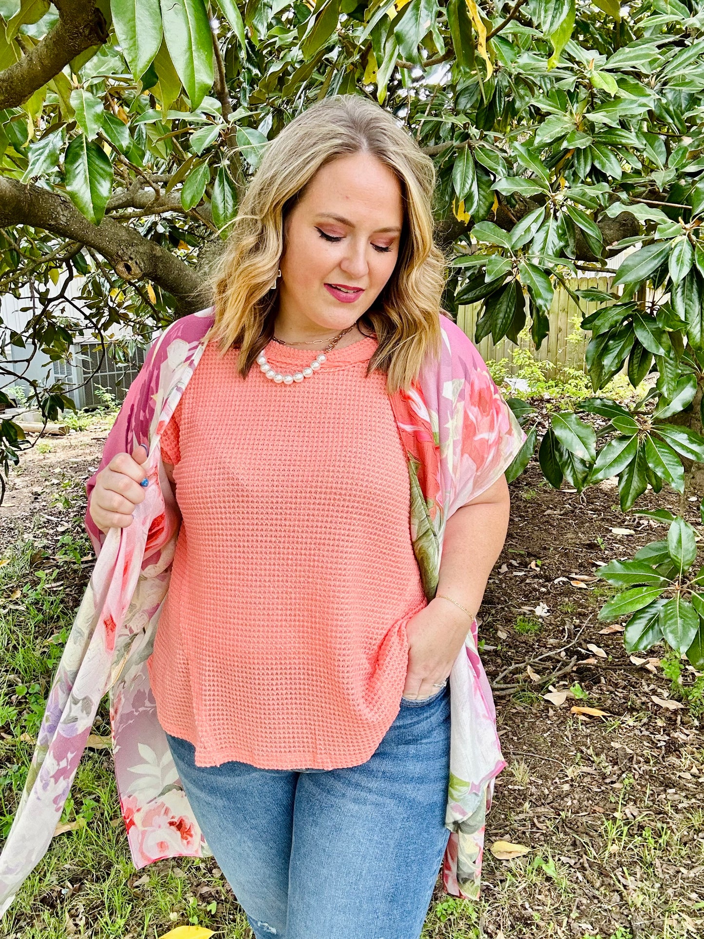 Blake Crochet Coral Top