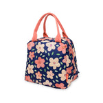 Navy Bold Floral Lunch Tote