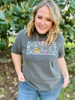 Checkered Mama Tee