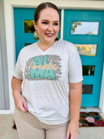 Leopard School Spirit on Oatmeal V Neck