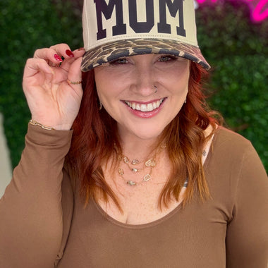 Customizable “Mom” Leopard Canvas Hat