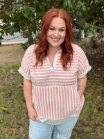 Kate Collar Stripe Top