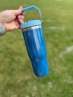 30 oz Stainless Steel Flip Handle Tumbler (Multiple Colors)