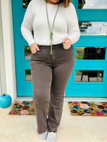 Judy Blue Dark Brown 90’s Straight Hem Jeans
