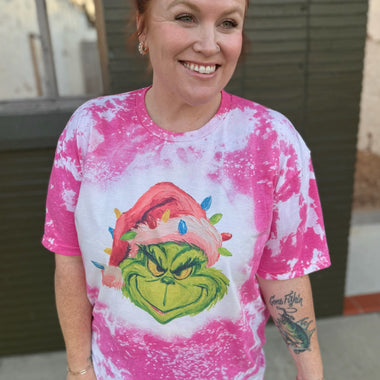 Santa Hat Bleached Tee