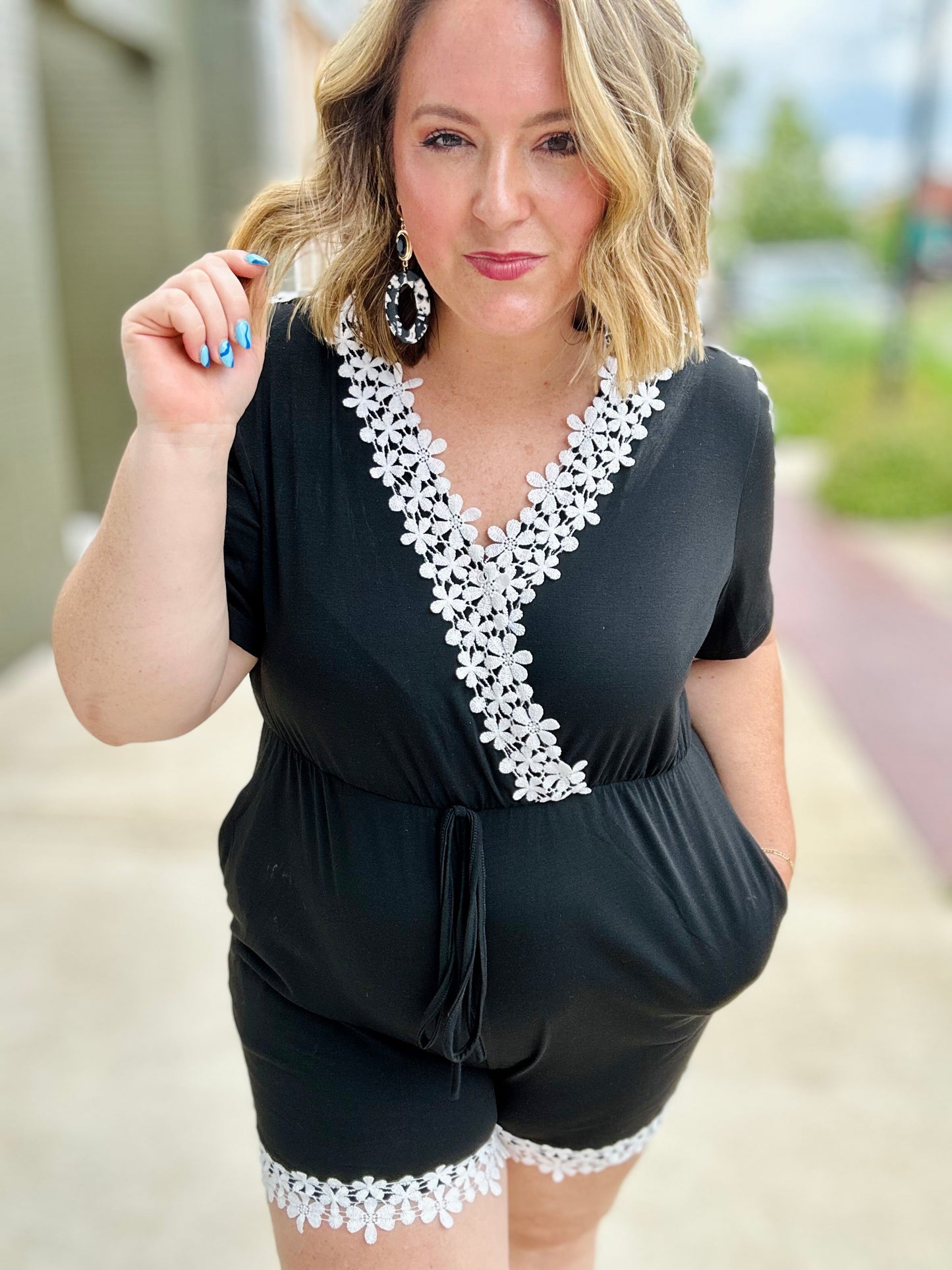 Linley Floral Lace Romper