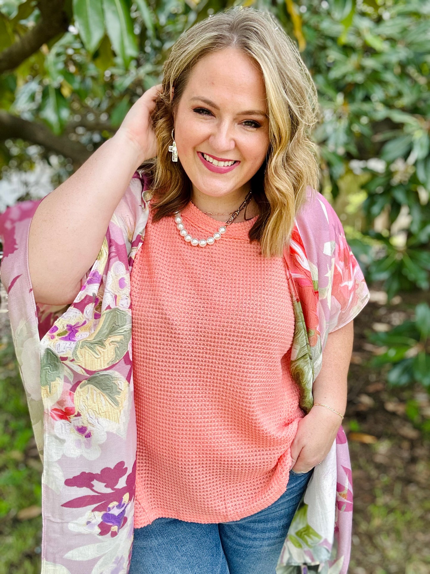 Whit Floral Kimono