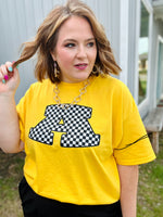 Checkered Airedale Tee (Any Color!)