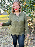 Jessica Frayed Hem Sweater