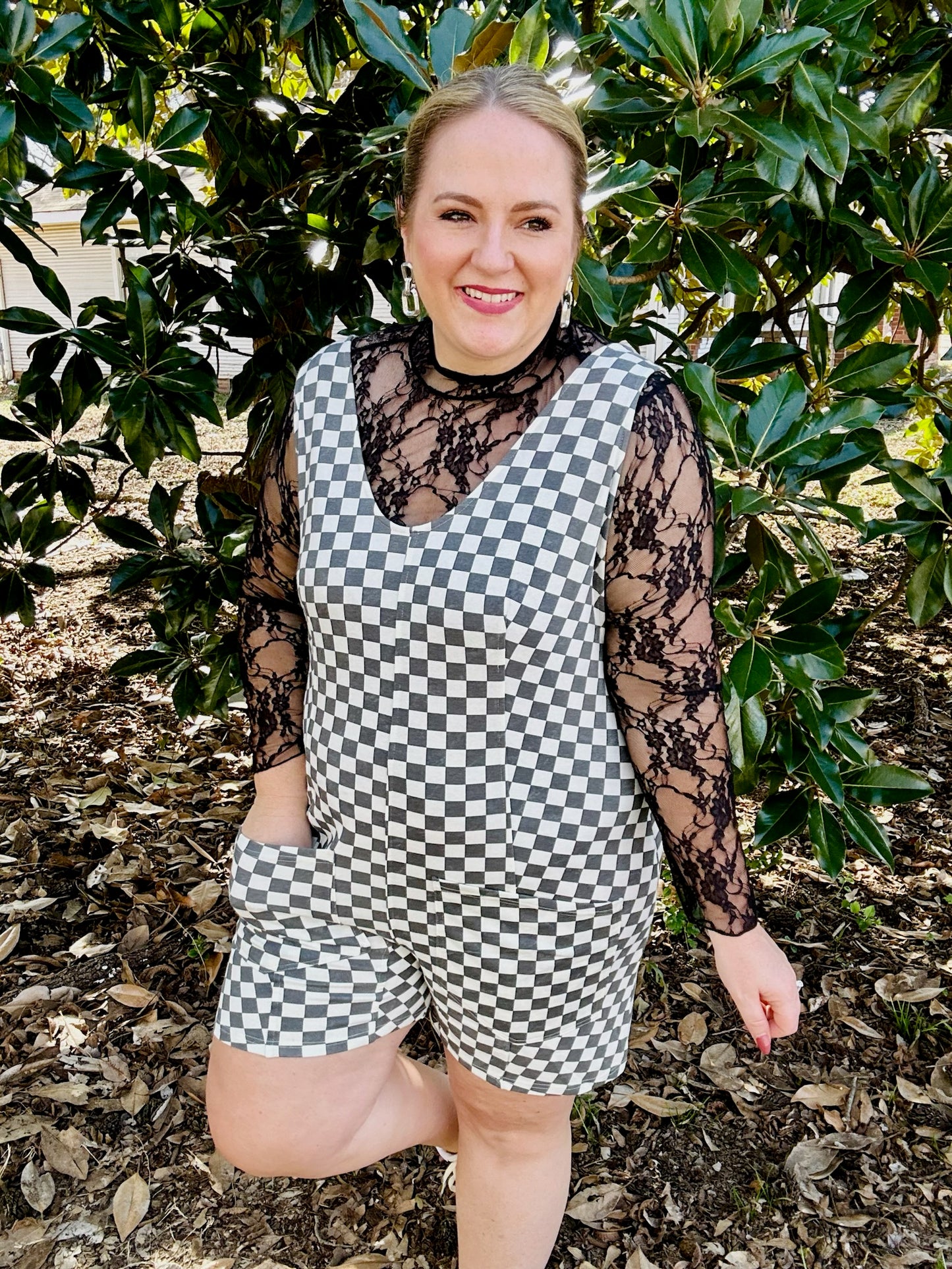 Amelia Checkered Romper