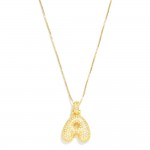 RESTOCK Studded Bubble Initial Necklace