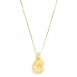 RESTOCK Studded Bubble Initial Necklace