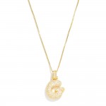 RESTOCK Studded Bubble Initial Necklace