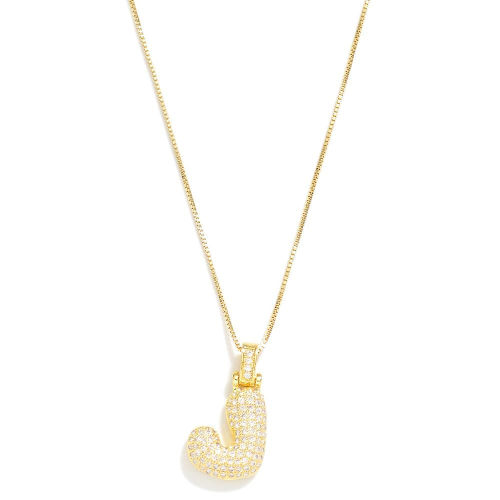 RESTOCK Studded Bubble Initial Necklace