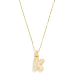 RESTOCK Studded Bubble Initial Necklace