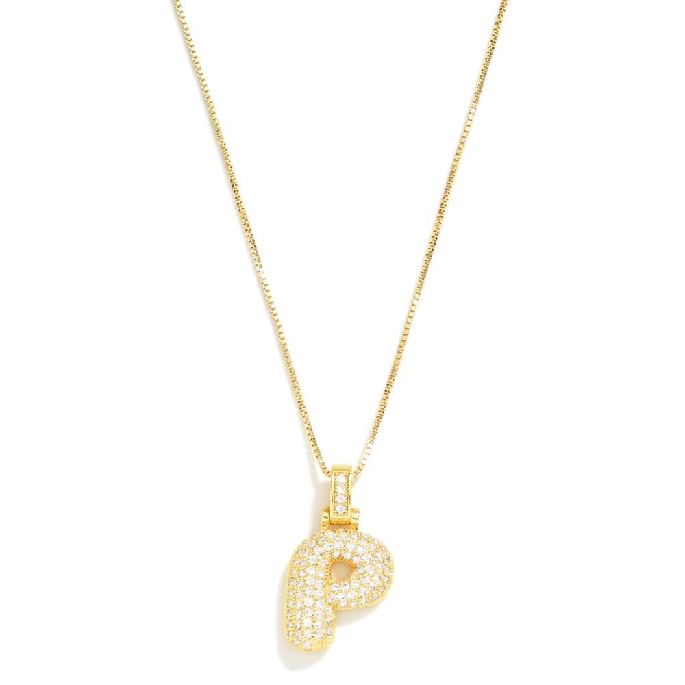 RESTOCK Studded Bubble Initial Necklace