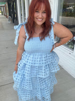 Briannah Blue Tiered Dress