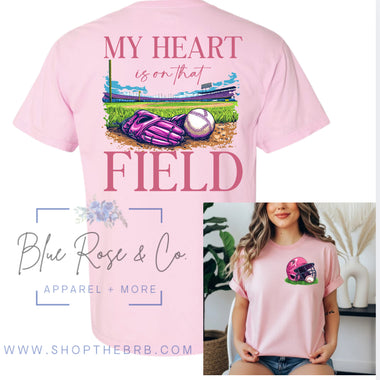 My Heart Softball Tee (Choose your color!)