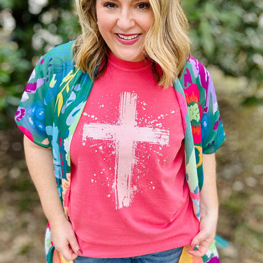 Splatter Cross Design Tee