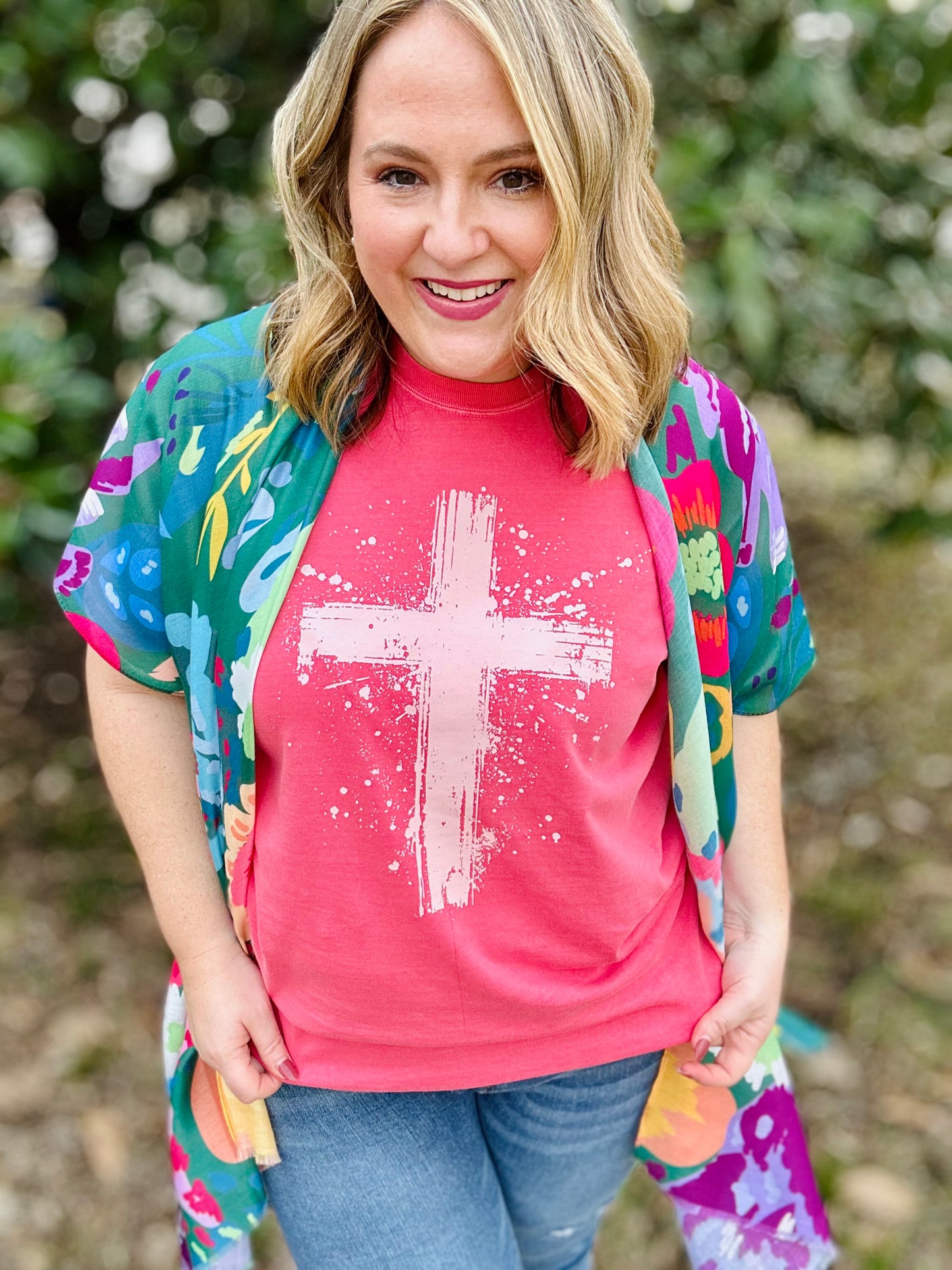 Splatter Cross Design Tee