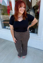 Leopard Urban Ribbed Casual Pants