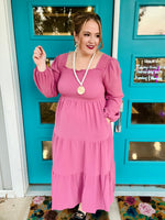Kathleen Smocked Dress In Rose