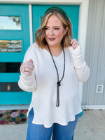 Cora Collared Ivory Knit Top