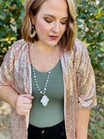 Rose Gold Sequin Duster