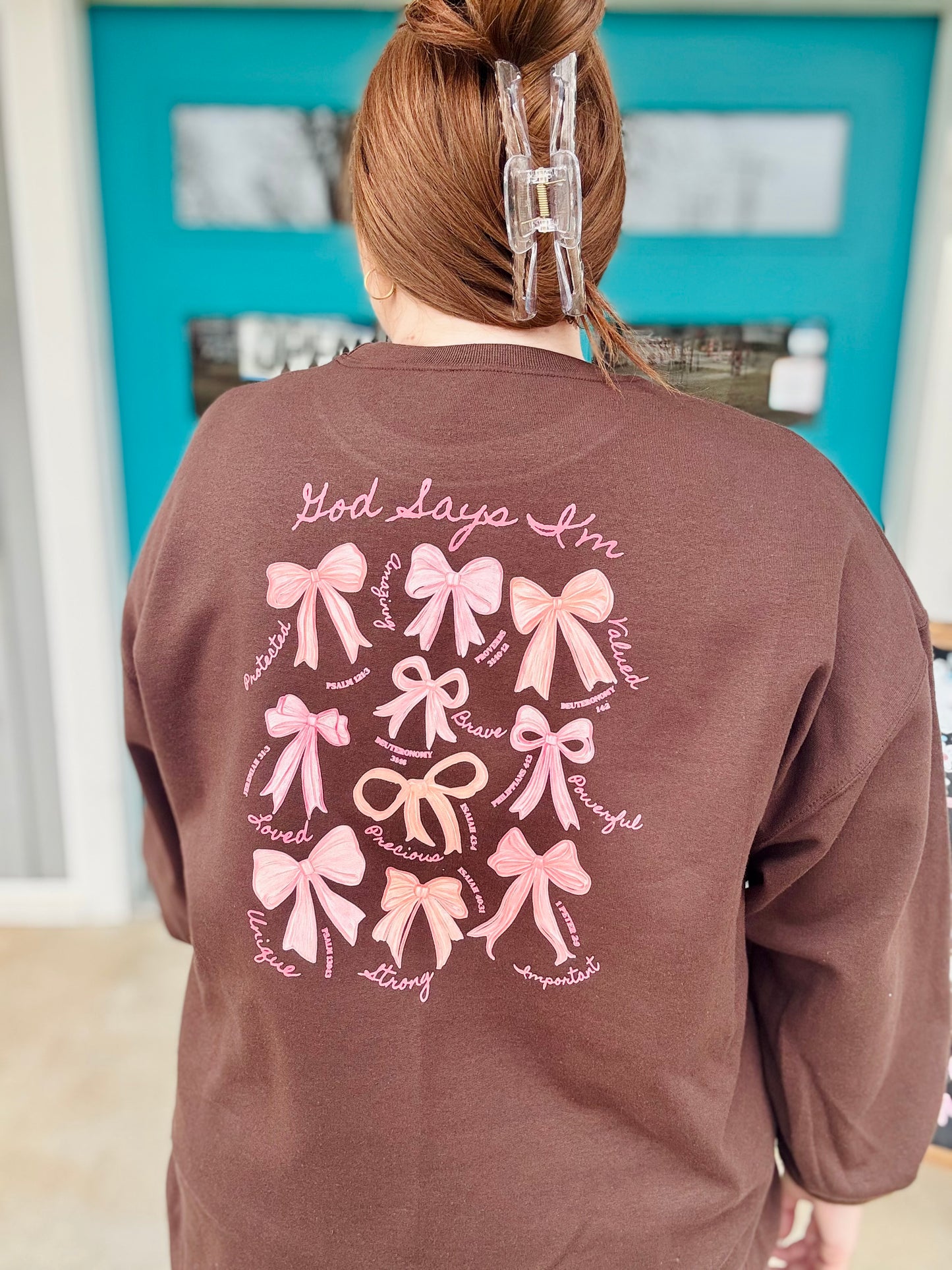 (RESTOCK) God Says Bows Sweatshirt