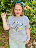 Checkered Peace Graphic Tee