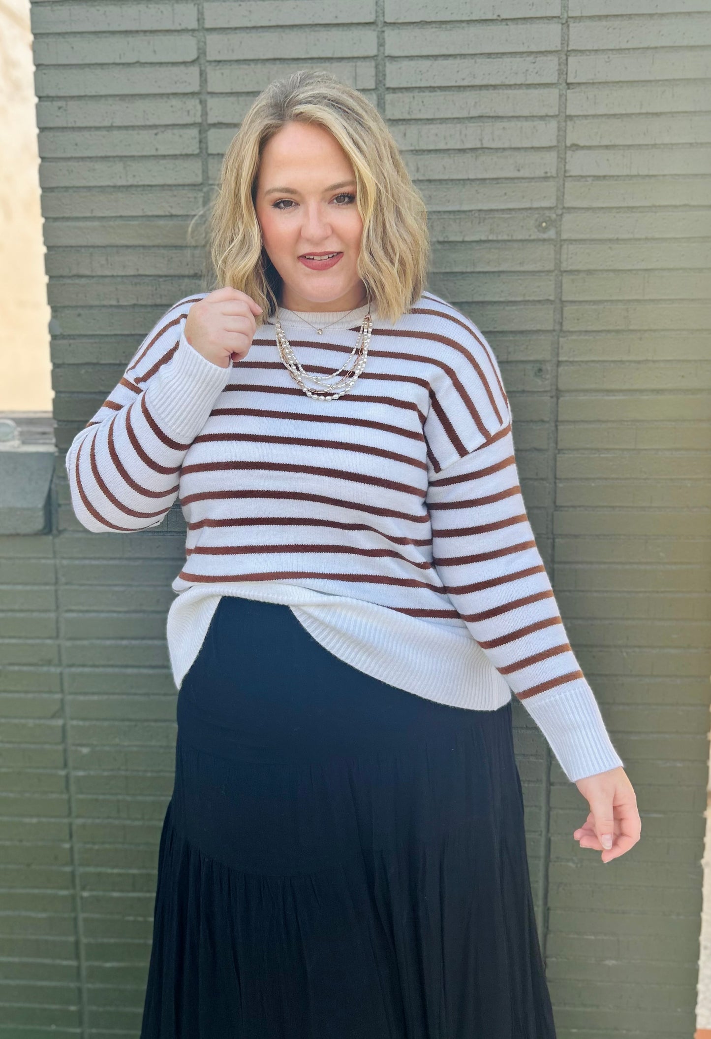 Striped Knit Sweater