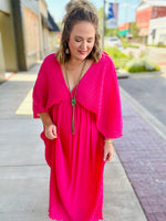Ashlynn Pink Pleated Dress