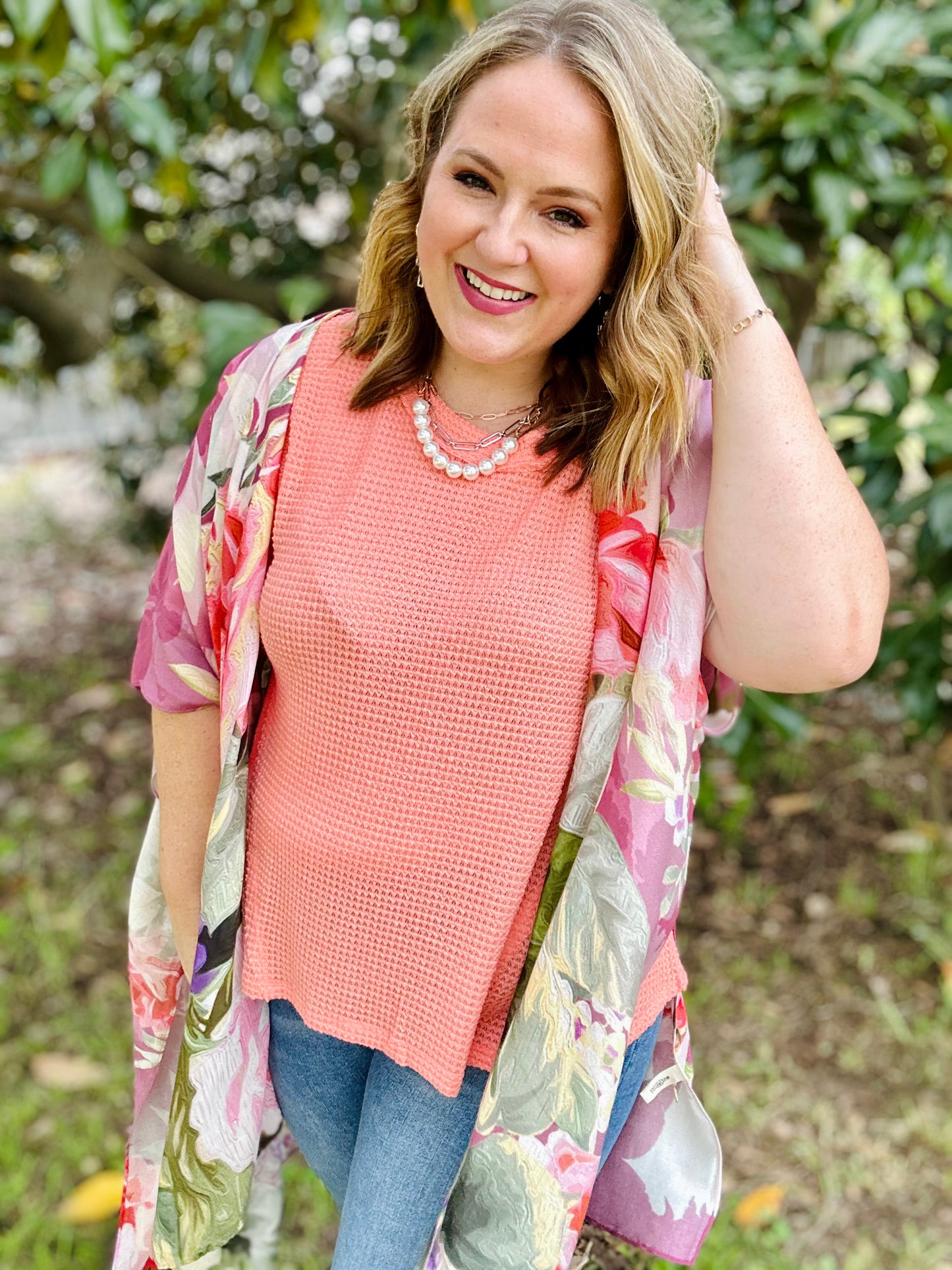 Whit Floral Kimono
