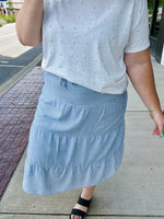 Ivory Striped Skirt