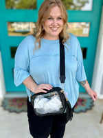 RESTOCK Clear Crossbody Bag in Black