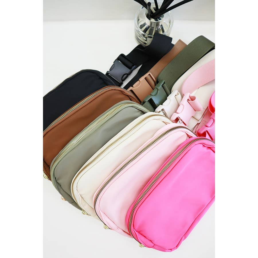 Solid Crossbody Belt Bag (Multiple Colors)