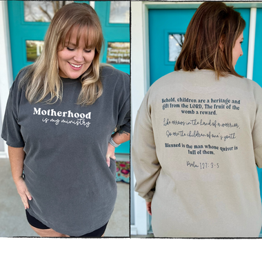 Motherhood is my Ministry Graphic (Front/Back)