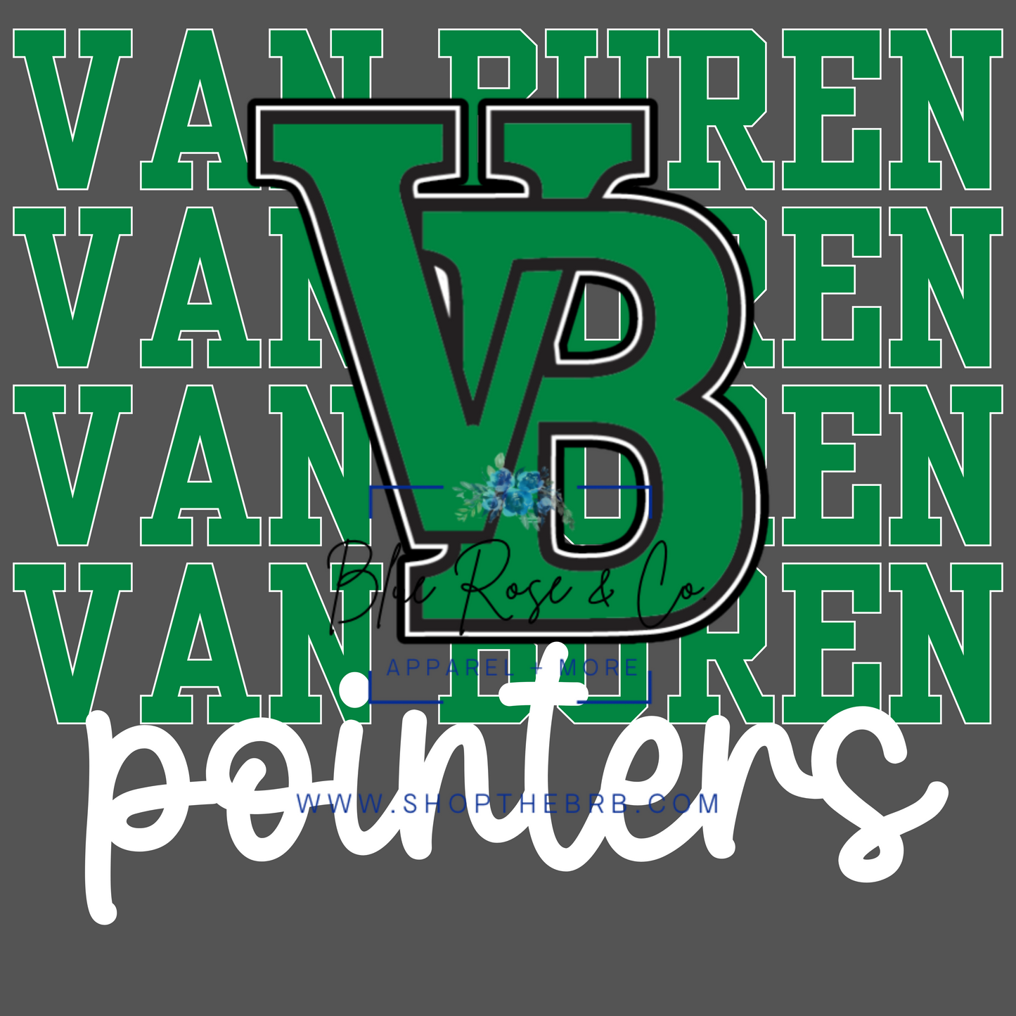 School Spirit Stacked on Comfort Colors (Customizable)