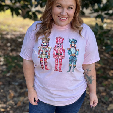 Faux Glitter Nutcracker Tee