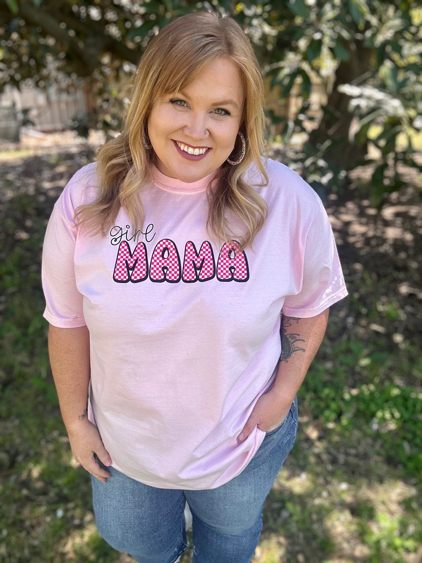 Girl Mama Tee On Comfort Colors