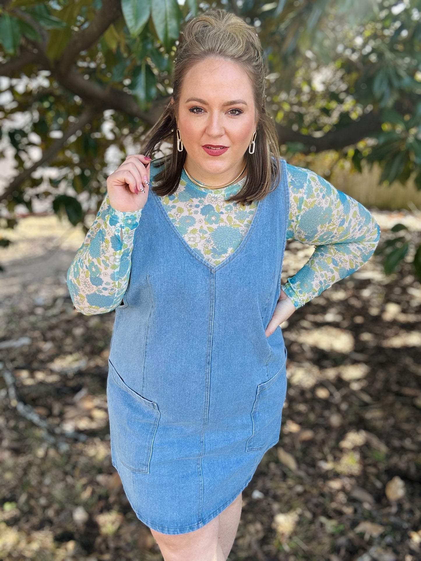 Kenna Denim Knot Dress