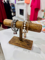 Beaded Stretch Bracelet Set (Multiple Colors)