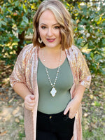 Rose Gold Sequin Duster