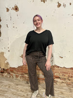 Leopard Urban Ribbed Casual Pants