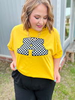 Checkered Airedale Tee (Any Color!)