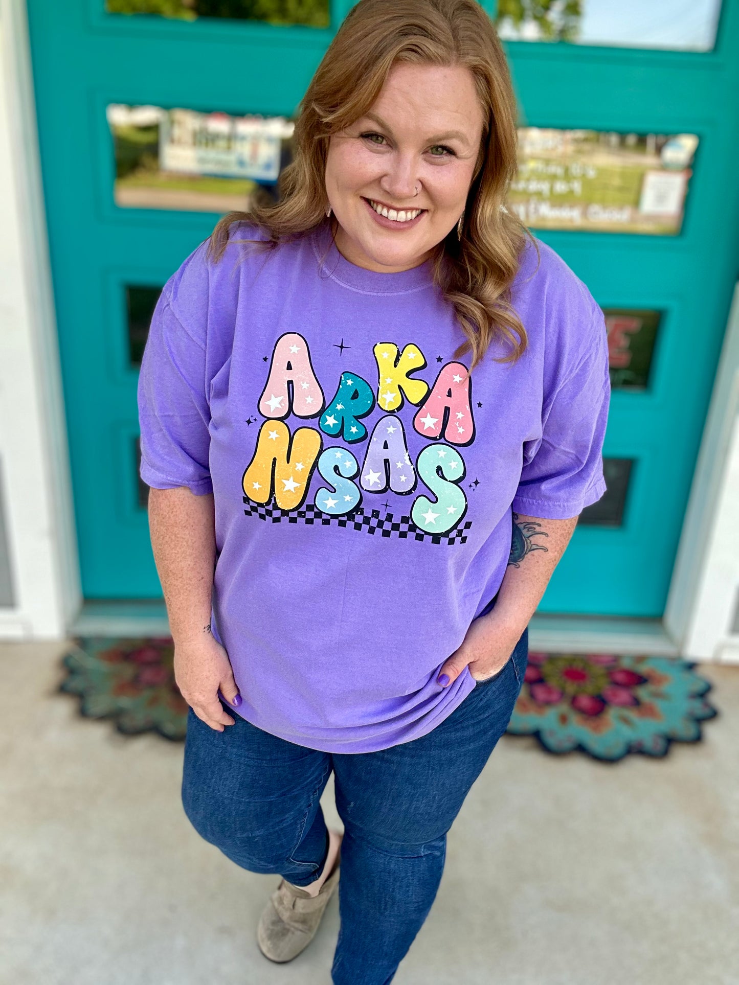 Arkansas Multi on Comfort Colors