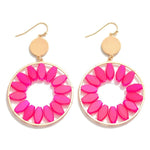 Metal Petal Drop Earrings (Multiple Colors)
